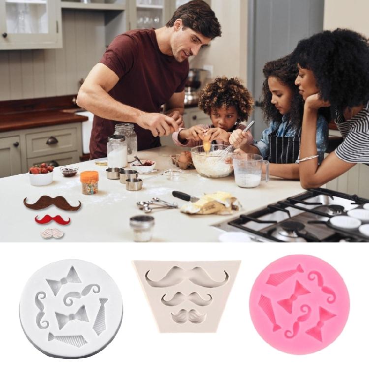 Bowtie Mustache Silicone Molds Nonstick Fondant Cake Molds Cake Decorating Tool for Truffles Cheesecakes Easy To Clean