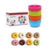 Pack of 24 Silicone Baking Molds for Muffins Doughnuts Nonstick Flexible Cake Pan Family Use Easy Demolding Tool