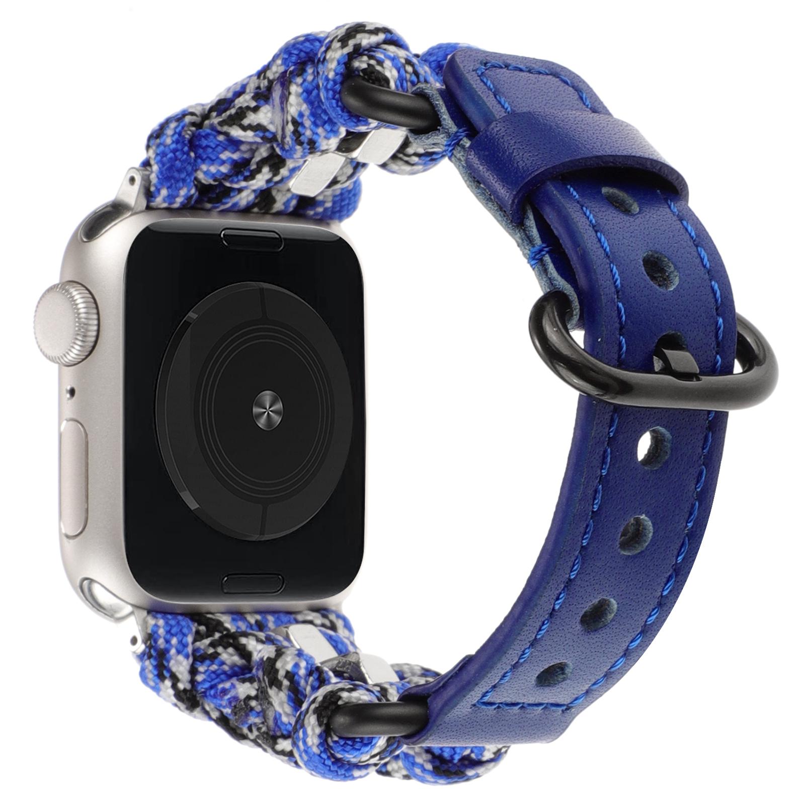 

For Apple Watch 10 46mm/Ultra 2/Ultra 49mm/9 8 7 45mm/SE (2023) SE (2022) SE 6 5 4 44mm/3 2 1 42mm Nuts Decor Watch Band Blue Camo