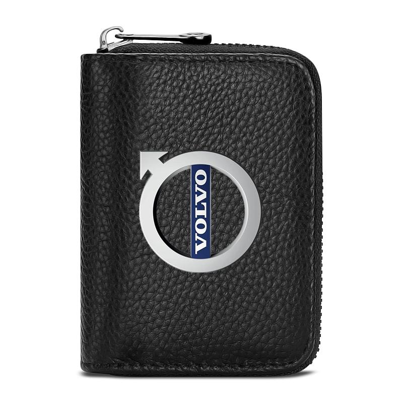 

Leather Car Driver s License, ID Card, Bank Card Wallet Car Styling For Volvo XC60 XC90 S60 S80 S40 V40 V60 V70 V50 XC70 чёрный