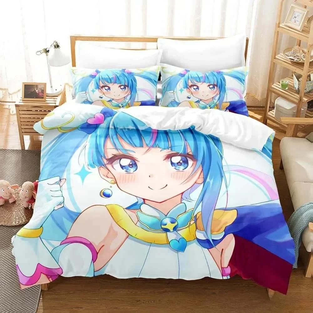 Comforter 3D Anime Kawaii Girls Sora Harewataru Bedding Set Single Twin Full Queen King Size Bed Set Adult Kid Bedroom S
