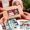 Christmas Name Stickers 500-Piece Self-Adhesive Cartoon Removable Holiday Wrapping Name Tag Stickers for Package Box Crafts