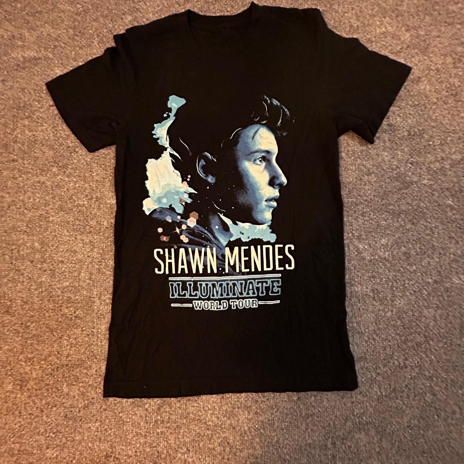 Shawn Mendes T-Shirt Mens Size S Black Illuminate World Tour Concert Graphic S
