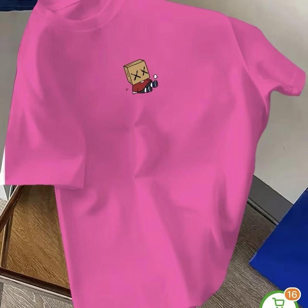 Women's Cartoon Graphic Short-Sleeve Cotton Tee - Trendy, Loose-Fit Summer Top