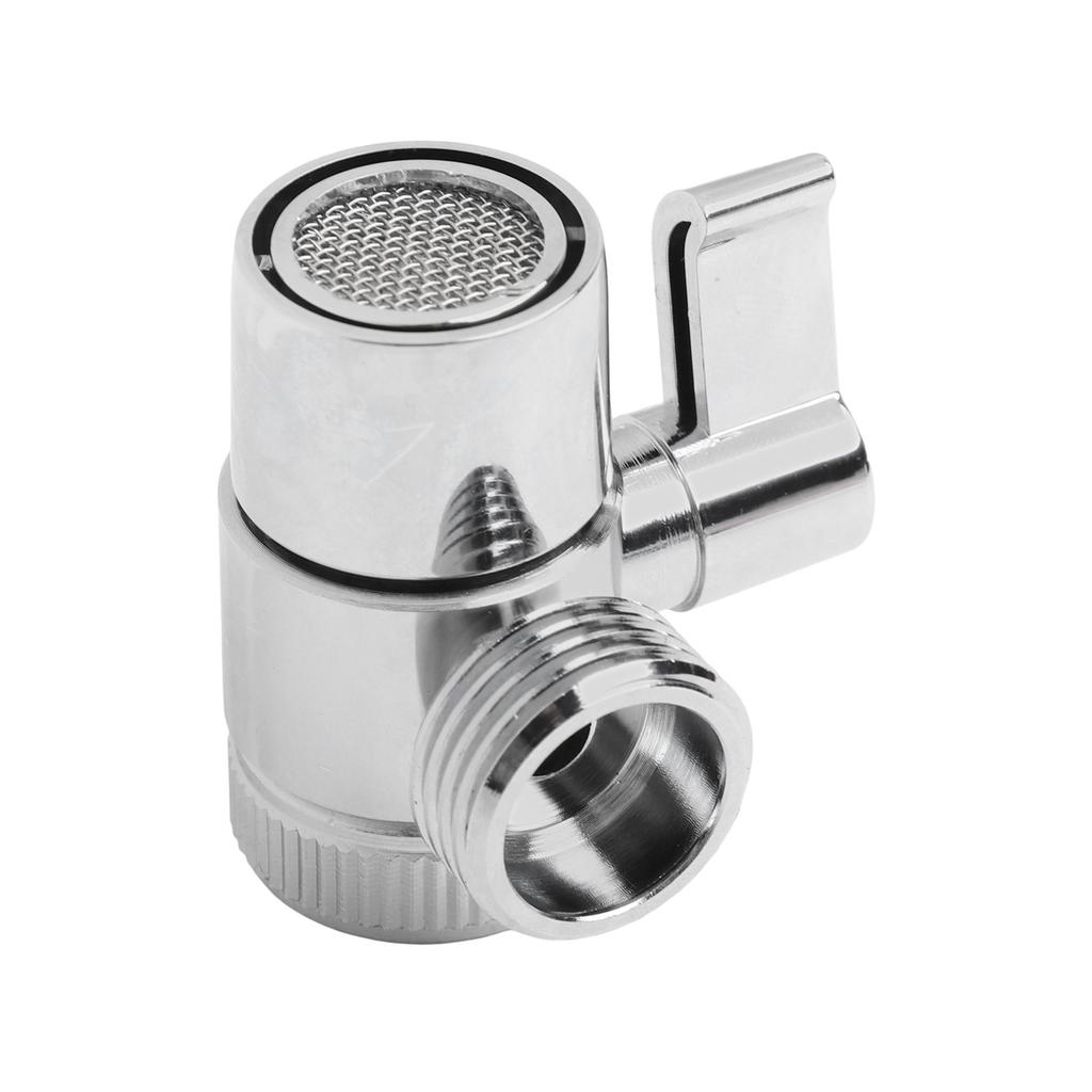 Brass 3-Way Diverter Valve for Sink Faucet Splitter Bathroom Kitchen Dual Outlet Easy Install Compatible with Hoses Fittings