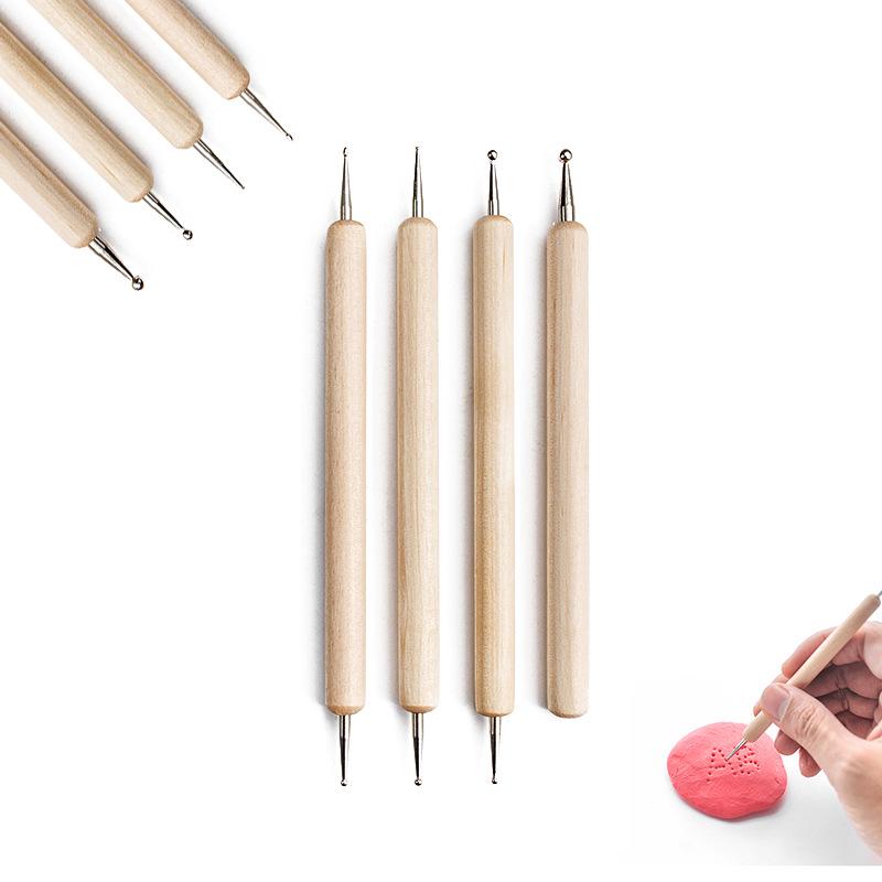 8-Piece Pottery & Polymer Clay Tool Set - Stone, Clay, Dotting Pens