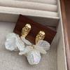 Super Fairy Acrylic Petal Stud Earrings, Temperament, Celebrity, Niche Design, High-End Cold Wind Earrings, Women