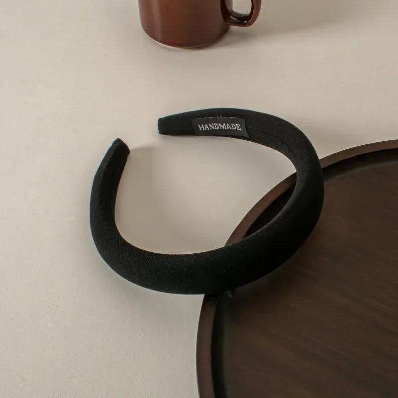 New Solid Color Thick Sponge Hairband Women's Girls Elegant Head Band Makeup Face Wash Hair Hoop Fashion Hair Accessories