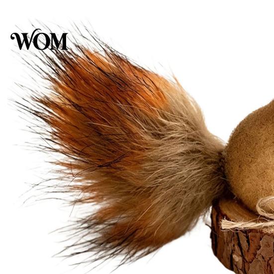 Lanyard Design Hanging Squirrels Christmas Squirrel Ornaments for Tree, Cute Felt Plush Woodland with Pine Handmade Style Holiday Cone, Forest Animal