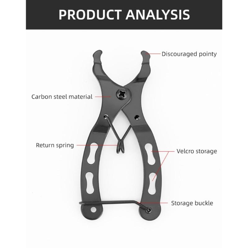 Potable Bicycles Chain Buckles Pliers Disassembly Installation Plier Repair Tool for Emergencies Repairs