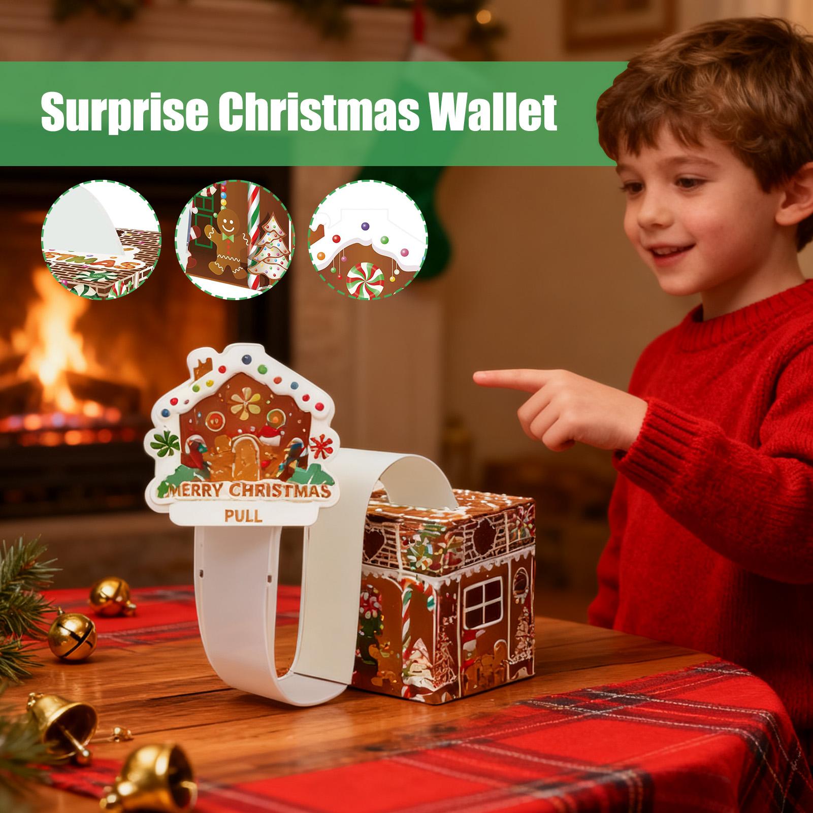 

Christmas Money Box Festive Gingerbread Man Party Favors Christmas Cash Holder For Family Friends Kids Adults Men Women Boys CHINA