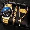 Watch Set, Watch, Men's Glass Quartz Watch, Steel Belt, One Men's Watch.