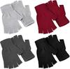 Unisex Touchscreen-Compatible Fingerless Knit Gloves for Autumn/Winter