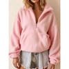 JPNTKY Women's  Long Sleeve Half Zip Hoodie Vintage Casual Solid Color Print Autumn Winter Jackets & Coats