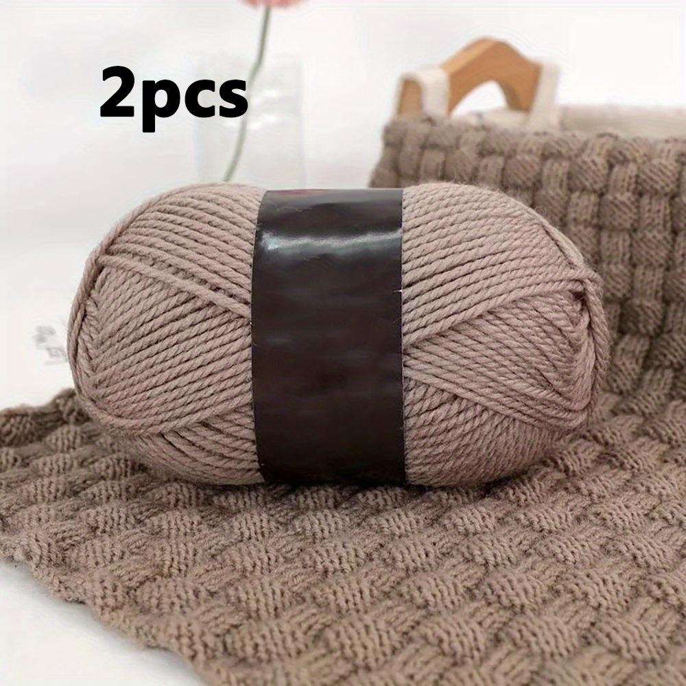 2pcsYarn for Hand Knitting Medium Thickness (3mm) Soft and Bulky Yarn Yarn Crocheting Knitting for Scarves Hats Shawls Cardigans and Gloves