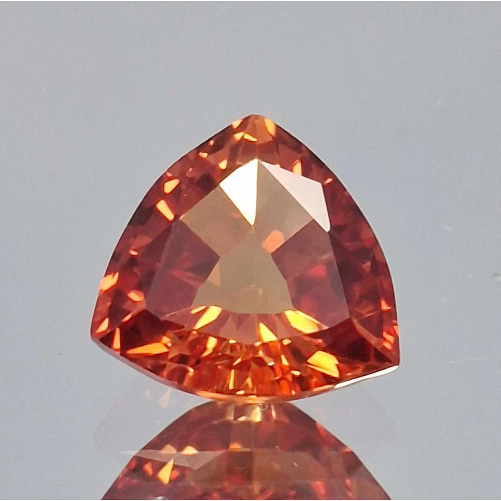 Stunning Natural Mexican Fire Opal 12-14 Ct Trillion Cut Certified Gemstone