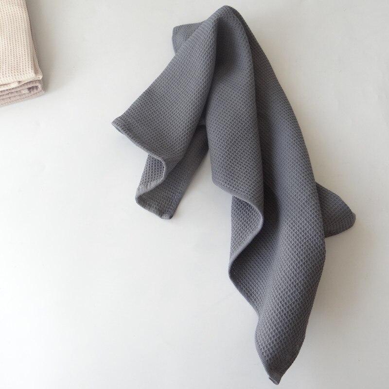 

1 шт. хлопковые салфетки для стола, хлопковые кухонные кухонные полотенца с вафельным узором, впитывающие полотенца для чистки посуды, коктейльная салфетка для свадьбы WBL серый