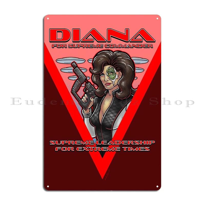 

V Tv Show Visitor Alien Diana Metal Sign Wall Pub Home Vintage Poster Tin Sign Posters 20x30cm（7.8x11.8inch）