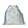 Sweet Bow Print Women's Storage Bag Cute College Girls Canvas Drawstring Bags Simple Female Portable Travel Makeup Case Handbags
