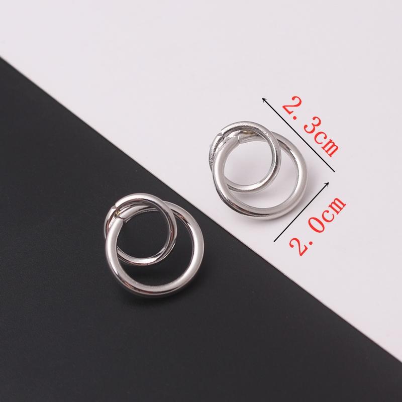 Przesadna geometria Nieregularne metalowe wiszące kolczyki Spiralny skręcony węzeł Okrągłe gładkie Brincos Cyrkonia