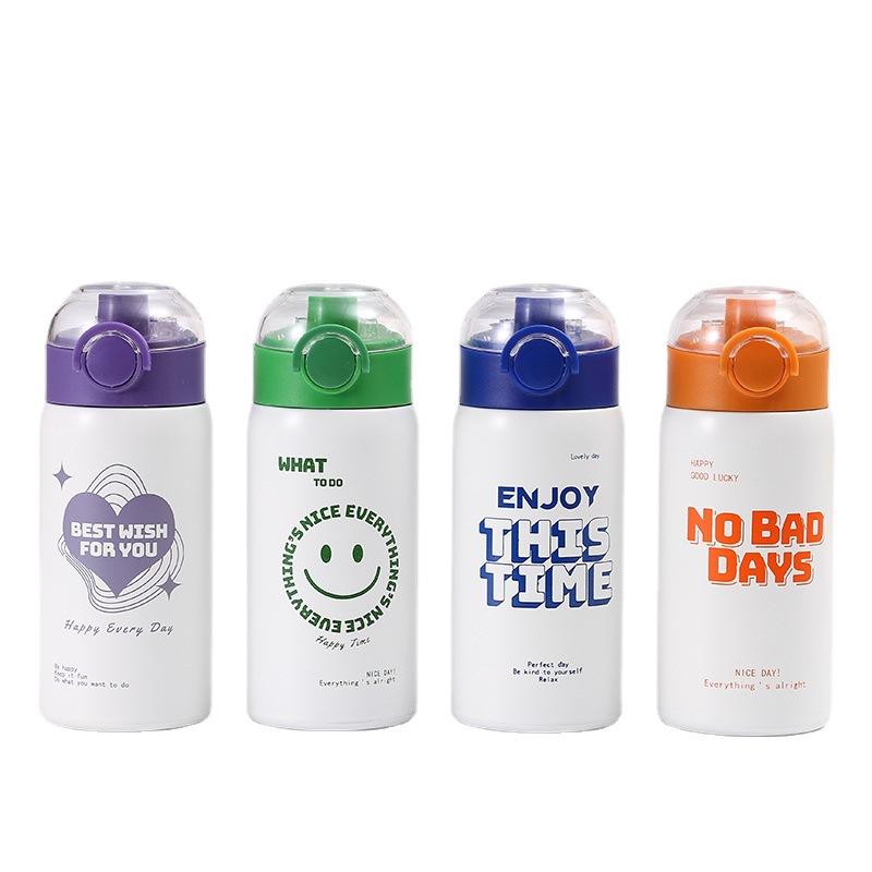 Cartoon Thermos Cup Girls High Appearance Level Stainless Steel Student Children's Water Cup for School Special Cup Men's Water Bottle