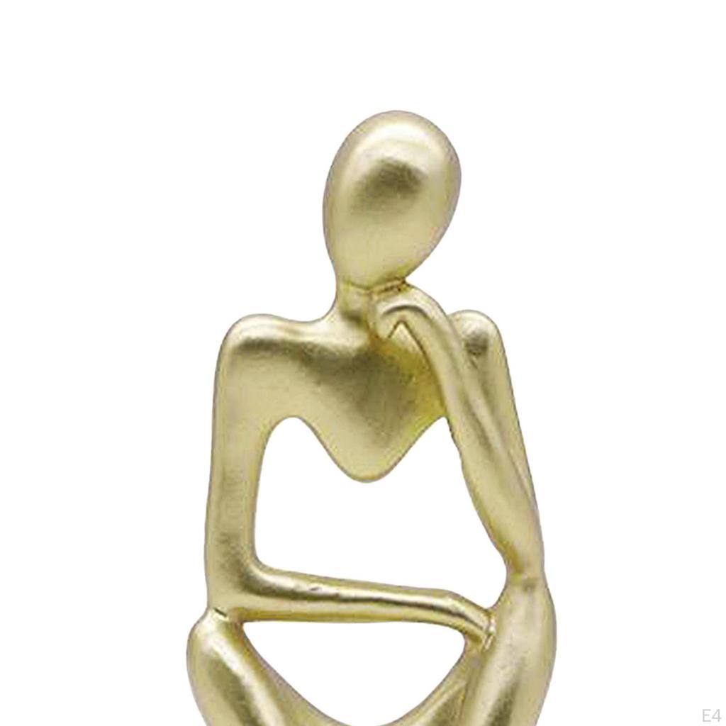 Abstract Character Figurines Thinker Resin Sculpture Statue Desk Decor for Art Desktop