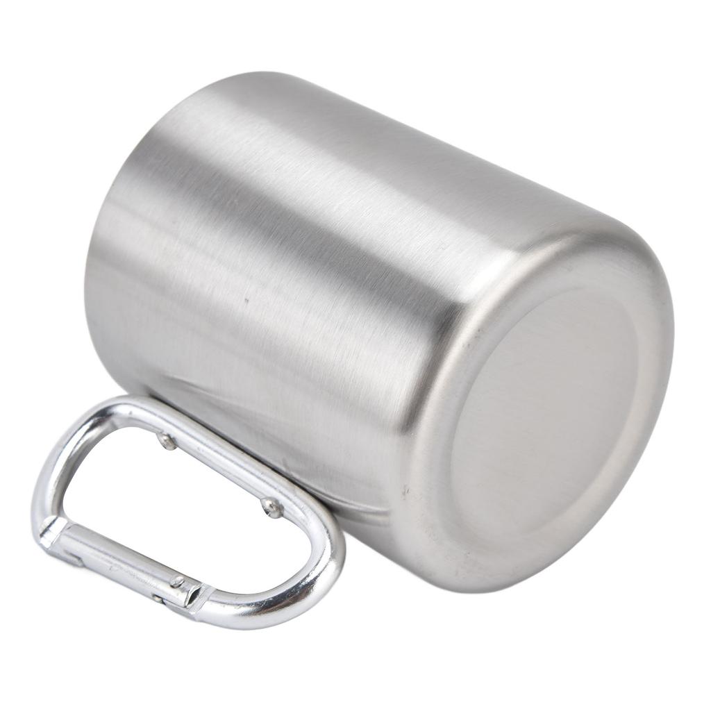 Stainless Steel Mug 360ml Double Wall Comfortable Handle Glossy Surface Exquisite Durable Stainless