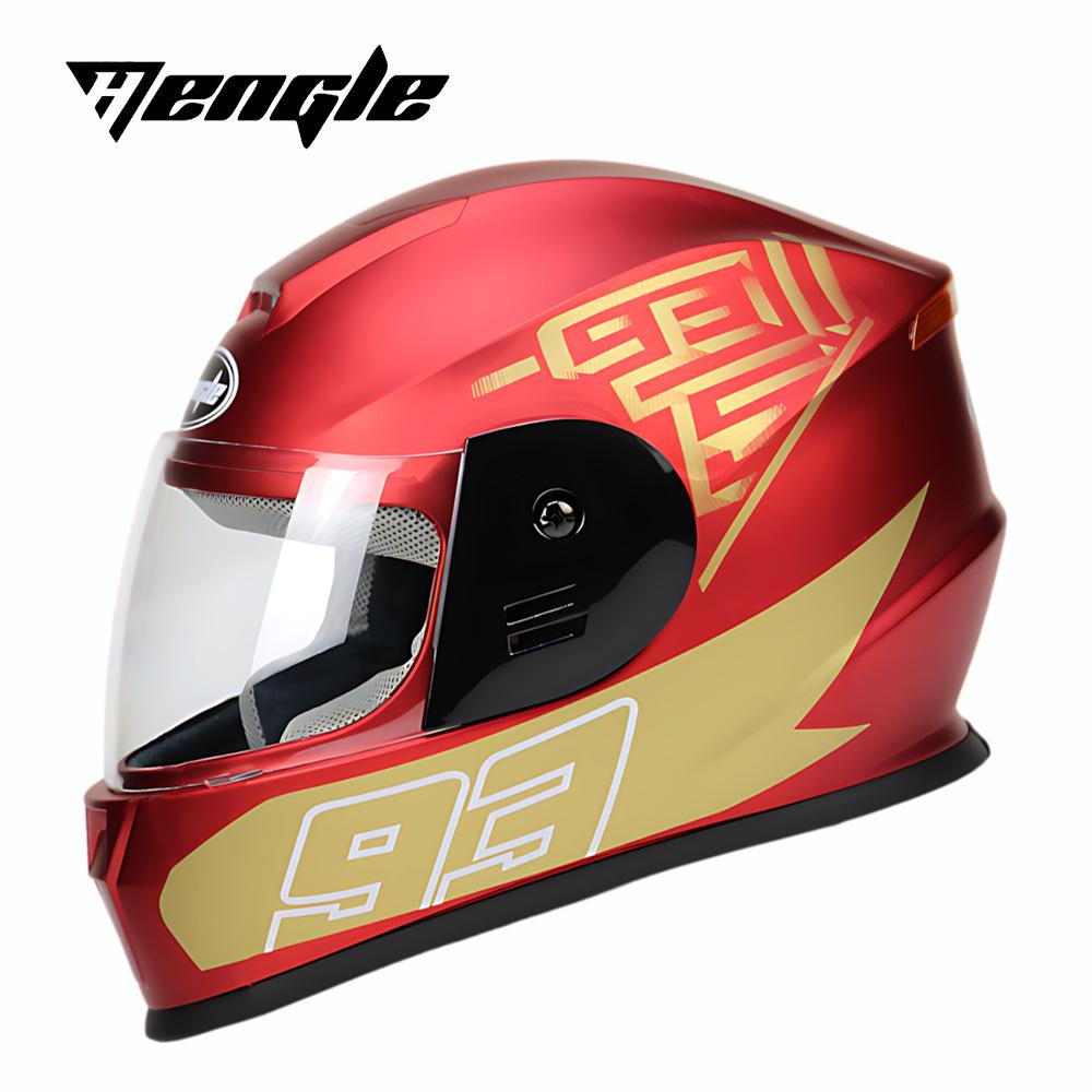 Unisex Electric Motorcycle Helmet, All-Season Full Face, No Neck Coverage