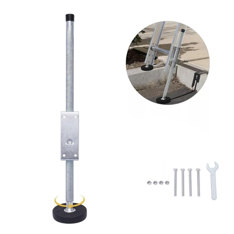 Ladder Leveler Pair with Rubber Feet Adjustable Ladder Leg Leveler for Extension Ladders Ladder Feet Stabilizer Ladder
