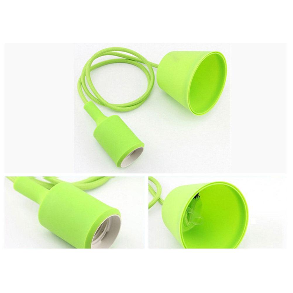 Silicone LED Lamp Holder E27 Base Hanging Light Socket Fireproof Kitchen Dining Living Room Bar Restaurant Adjustable Height