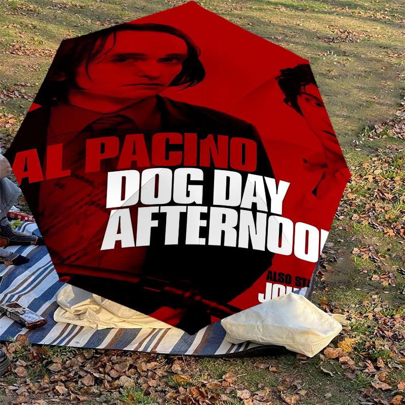 1pc Al Pacino Dog Day Afternoon Automatic Open/Close Umbrella Compact Folding Umbrella with 8-Rib Shaft lightweight esign, for Women/Men1170A