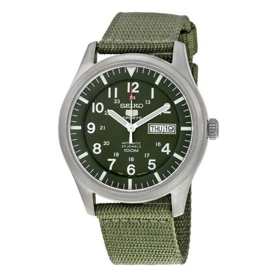 

Восстановленные мужские часы Seiko 5 Military Automatic Sports SNZG09 SNZG09K1 SNZG09K зелёный