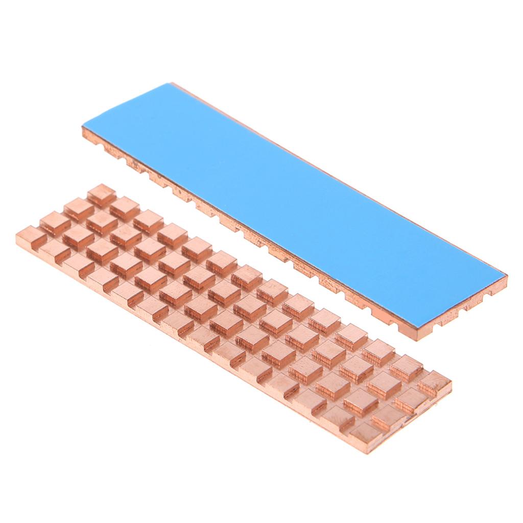 For M.2 NGFF Solid State Hard Drive Heatsink Ultra Thin Pure Copper Radiator Cooler for M2 NVME NGFF 2280 PCIE SSD 67x18