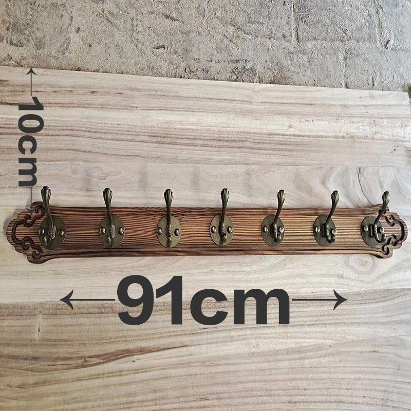 Luxuriöser Bademantel Massiver Holzmantelständer mit 4/5/6/7/8 Haken Wandkleiderbügel Schlüssel Hut Aufbewahrung Hängend für Eingangsmöbel