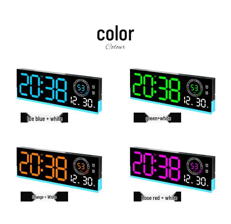 LED Luminous Digital Wall Clock for Living Room - Simple Modern 5537