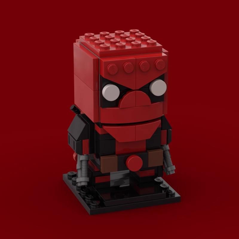 Совместимый с конструктором, Квадратный строительный блок с мелкими деталями 56652 Образовательная игрушка 36263 Набор Дэдпул