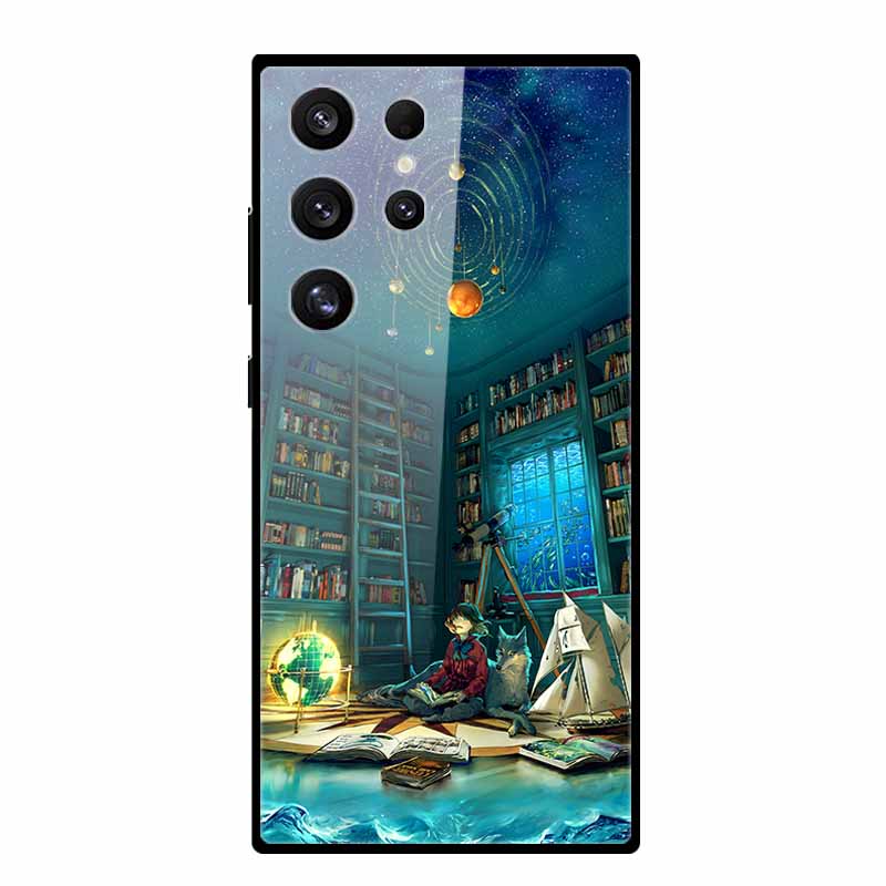 For Samsung Galaxy S25 Ultra Case S25Plus Luxury Tempered Glass Hard Back Cover for Galaxy S24Ultra 5G Phone Cases Fundas S 25