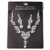 Light Luxury Crystal Gemstone Necklace and Earrings Set, Dress Bridal Two-piece Set, Female Accessories