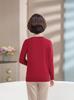 Mom's Plus Size Knit Lapel Sweater - Long-Sleeved Autumn/Winter Base Layer for Middle-Aged Women