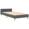 Lit vidaXL gris foncé 90x190 cm en tissu 3344768