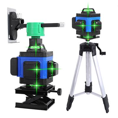 12/16 Linien Laser Level 3/4D Level Selbstnivellierend 360 Grün Laser Level Stativ Werkzeugset Horizontale und vertikale Kreuzlinien