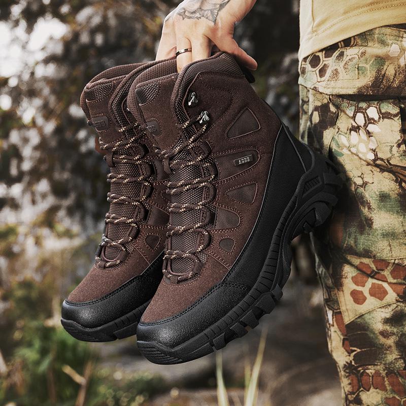 

Men s Non-Slip Outdoor Jungle Adventure Combat Boots - Large, Wear-Resistant for Hiking & Mountaineering 45 коричневый