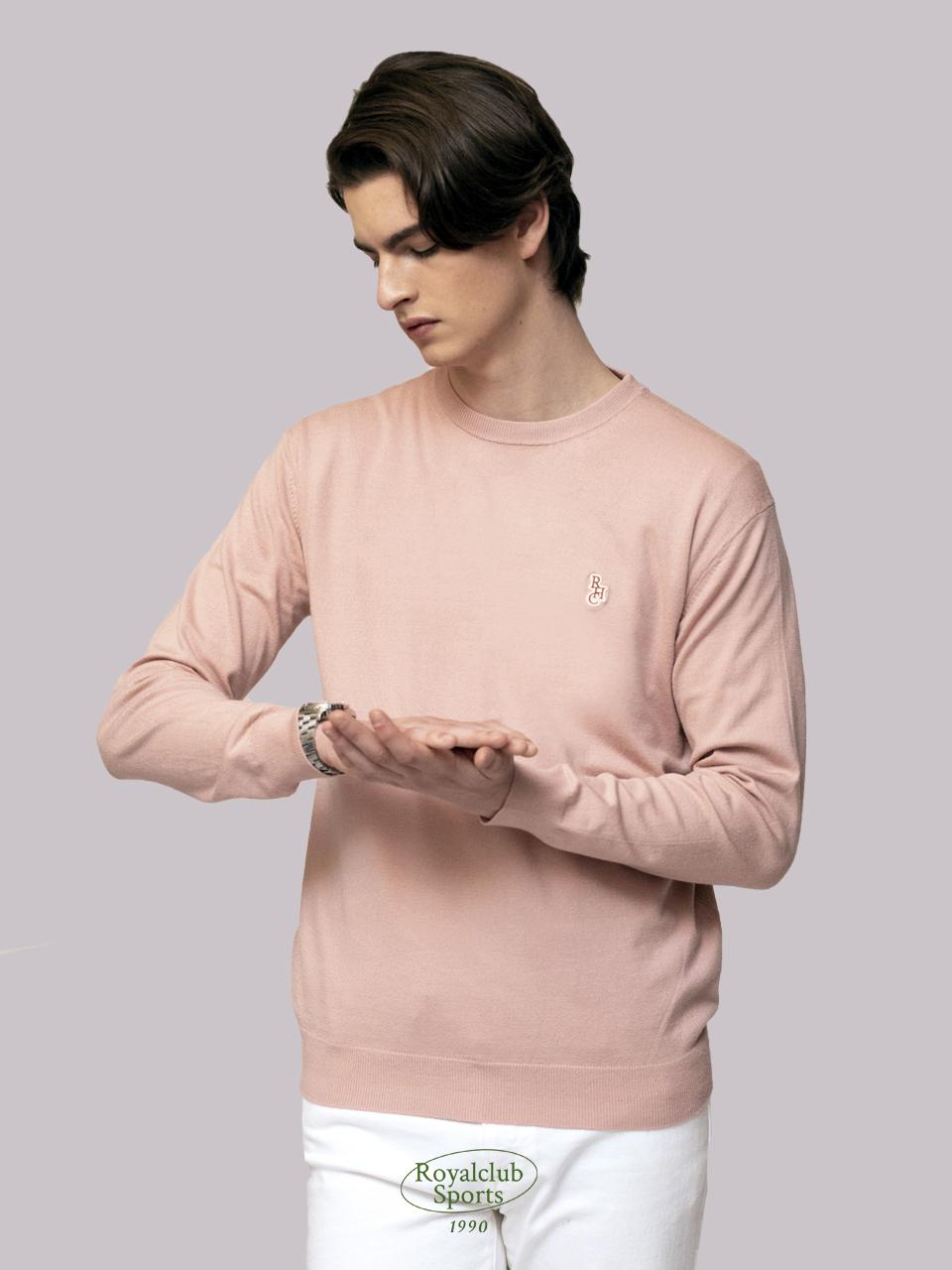 Royal Club Holiday Rch Mark Wales Round Knit Pink L