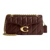 Coach Women's Quilted Leather Shoulder Bag, Large Capacity C Logo Flap Chain Crossbody Bag, Fashionable for Daily Commute & Shopping CP150-B4MPL