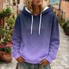 Women's Gradient Print Long Sleeve Hoodie with Hood and Pocket Casual Pullover Sweatshirt