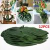 12 peças Folhas de Palmeira Tropical Arte Folha Artificial Decoração Decoração de Casamento Folha de Planta Verde Selva Havaiano Luau Decoração de Festa em Casa
