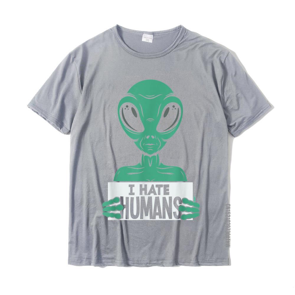 Funny Alien UFO Extraterrestrial I Hate Humans Alien Lover TShirt Top TShirts Discount Group Cotton Men Tees Casual