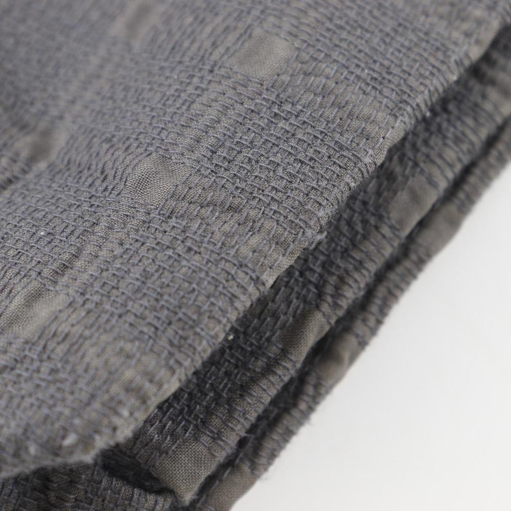 HERMES Amedaba Hippo de Poche Shoulder Bag Long shoulder gray canvas Women Used