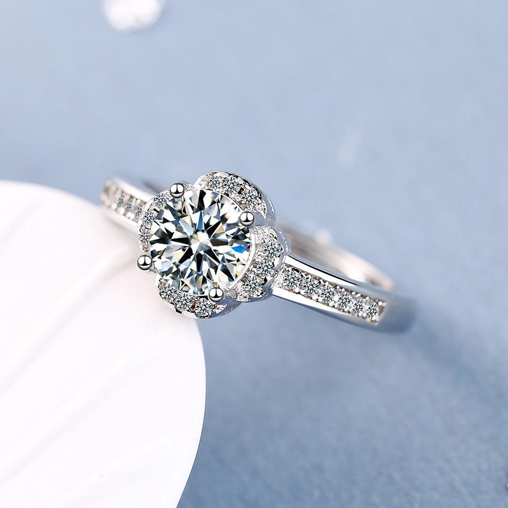 New 925 Sterling Silver Ring Heart Adjustable Simplicity Fashion Exquisite Student Girlfriend Jewelry Accessories Wedding Party