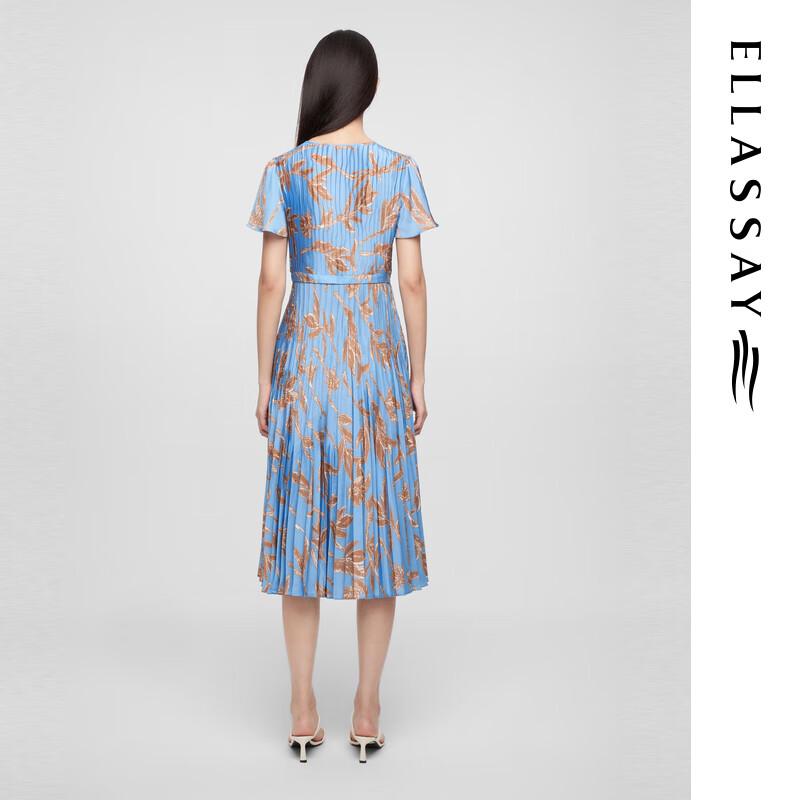 ELLASSAY French Romantic Elegant A-Line Mid-Length Dress EWE361Y16100